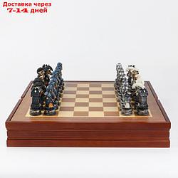 Шахматы сувенирные "Долина смерти" (доска 36х36х6 см, h=7.5 см, h=6.5 см)