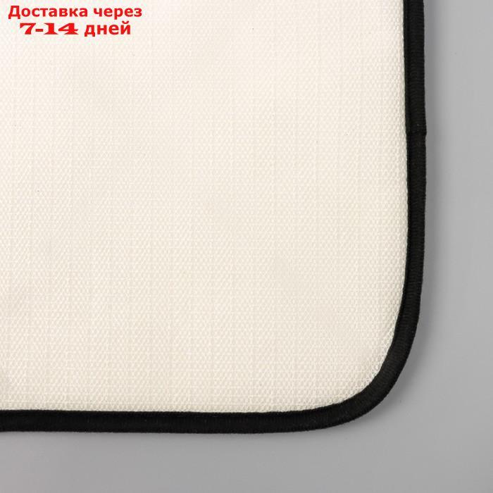 Набор ковриков для ванны и туалета Доляна "Галька геометрическая", 2 шт: 40×50, 50×80 см, цвет серый - фото 4 - id-p200714501