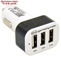 Разветвитель прикуривателя 3 USB Alca MAXX, бело-черный 510 570