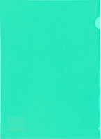 Папка-уголок пластиковая Lite А4 толщина пластика 0,10 мм, зеленая