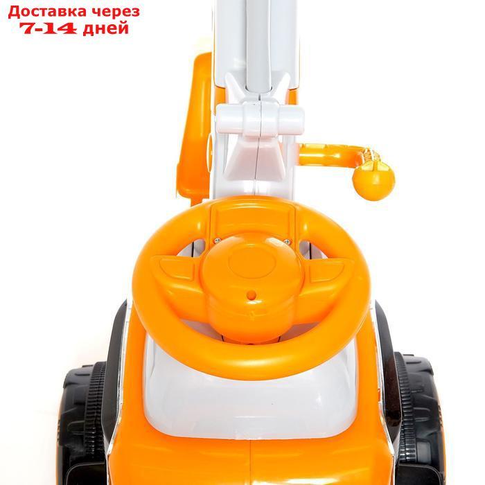Электромобиль "Экскаватор", ручной привод ковша, световые и звуковые эффекты, цвет оранжевый - фото 7 - id-p200715654