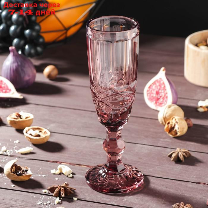 Набор бокалов для шампанского Magistro "Ла-Манш", 160 мл, 7×20 см, 6 шт, цвет розовый - фото 2 - id-p200715021