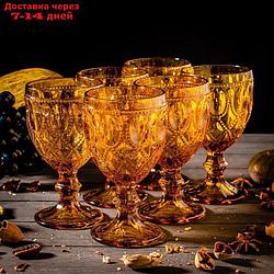 Набор бокалов Magistro "Варьете", 320 мл, 8,5×16 см, 6 шт, цвет жёлтый