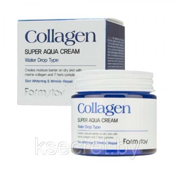 FARMSTAY Суперувлажняющий крем с коллагеном Collagen Super Aqua Cream. 80 ml - фото 3 - id-p200809382