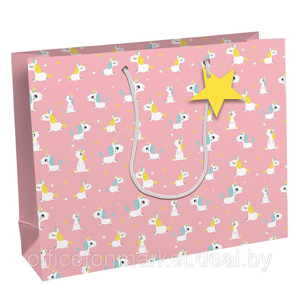 Пакет бумажный подарочный "Excellia. Unicorn", 37.3x11.8x27.5 см - фото 1 - id-p200800156