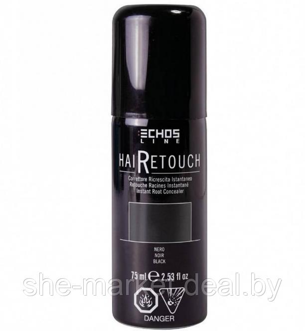 Корректор отросших корней волос мгновенный Echosline Hairetouch черный, 75мл - фото 1 - id-p200812717