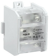 Блок распределительный проходной РБДп-95 232/100А на DIN-рейку (1х95-4х16мм2) IEK