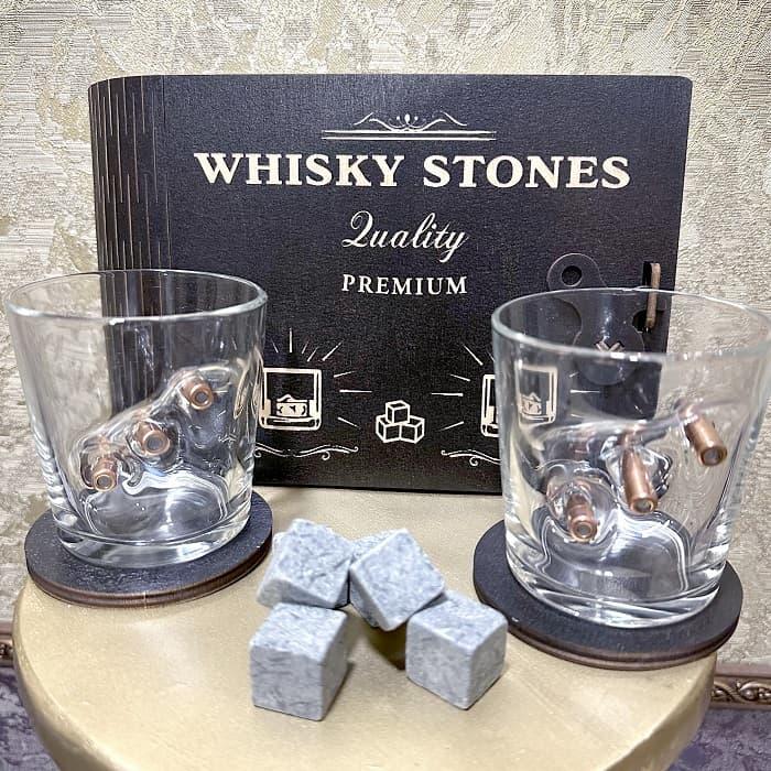 Подарочный набор для виски «PREMIUM» стаканы с пулями - фото 2 - id-p200815978