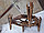Люстра деревянная рустикальная "Колесо Рыцарское" на 4 лампы, фото 9