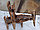 Люстра деревянная рустикальная "Колесо Рыцарское" на 4 лампы, фото 10