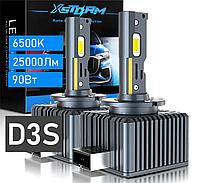 D3S Светодиодные лампы Xstorm 6500K 25000 LM 90 ватт Без ошибок (к-т 2шт) вместо ксенона