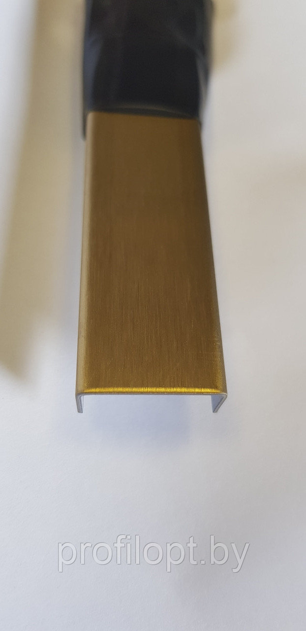 Фриз для плитки из нержавеющей стали 20 мм. цвет Золото Шлифованное, 270 см - фото 1 - id-p200825123