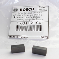 Угольные щетки 2шт (оригинал) для GST 90, 120, 135, 150, 600, B, BE, BCE, CE, BOSCH (2604321941)