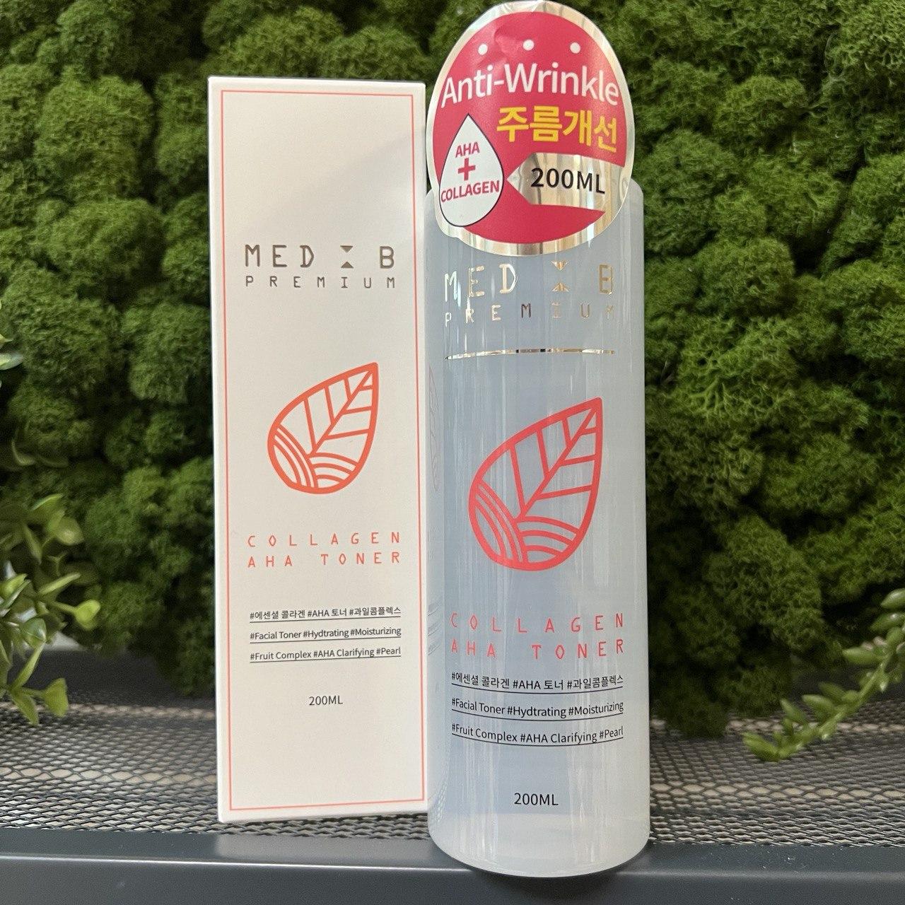 MedB Антивозрастной премиум тонер с коллагеном Premium Collagen AHA Toner, 200 мл