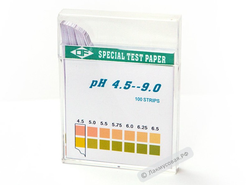 Индикаторные тест-полоски для определения pH 4.5-9.0 - фото 1 - id-p200867239