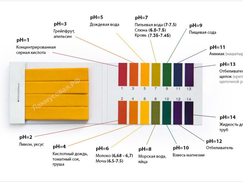Лакмусовая индикаторная бумага pH 1-14 (универсальная)РН-тест