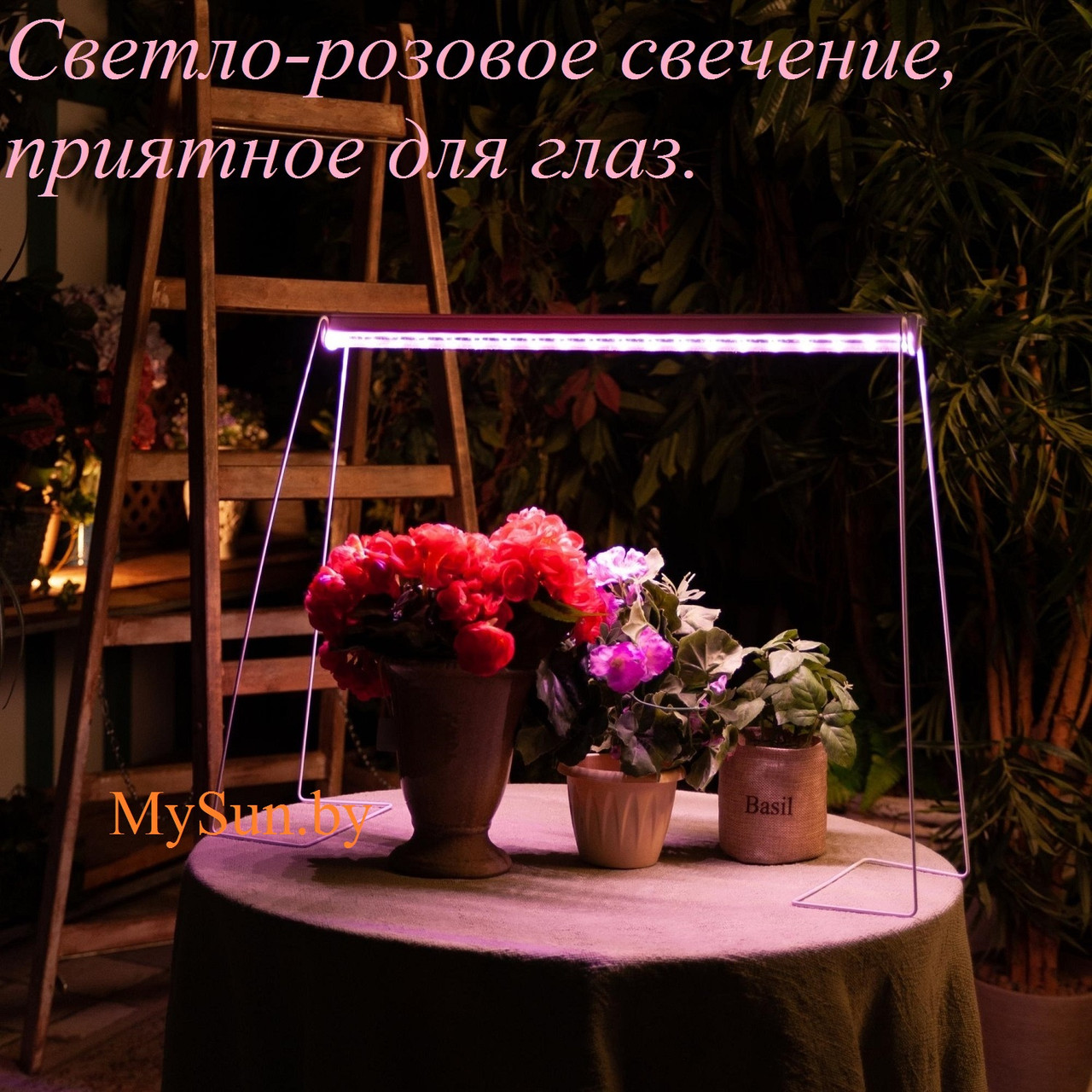 ФИТО-светильник для растений ULI-P13-24W-SPLE розовый свет - фото 2 - id-p200942005