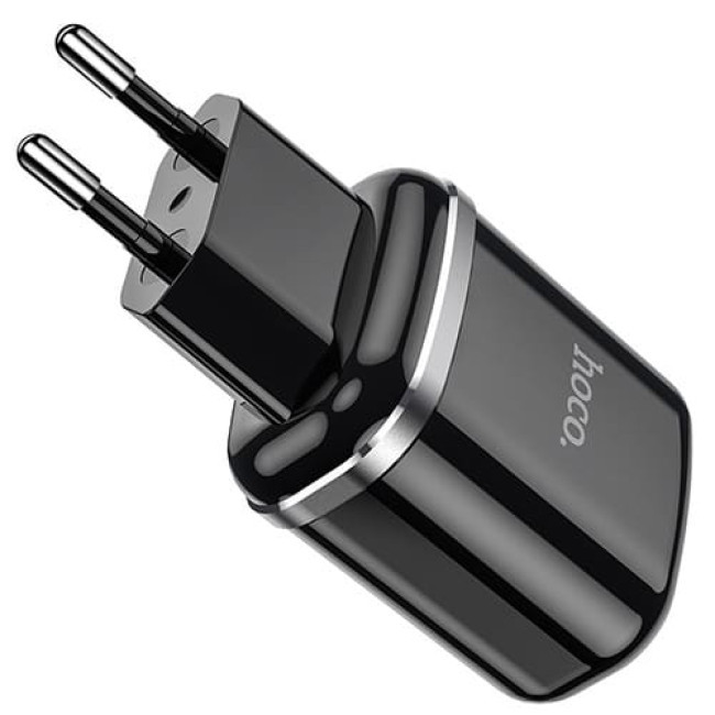 Зарядное устройство Hoco N4 Aspiring 2 USB 2.4A + Type-C кабель (Черный) - фото 4 - id-p200941456