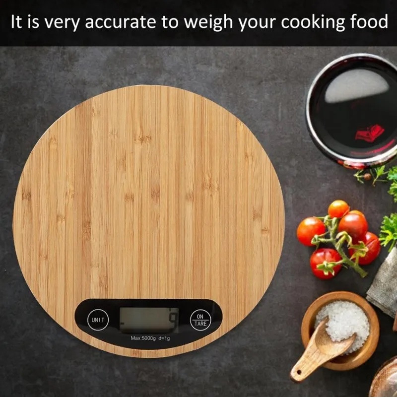 Электронные бамбуковые кухонные весы Electronic Kitchen Scale (до 5 кг) - фото 3 - id-p200944151