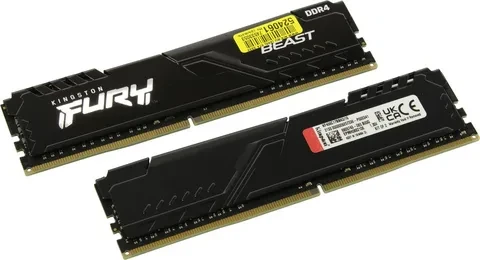 Оперативная память Kingston FURY Beast 2x16GB DDR4 PC4-25600 KF432C16BBK2/32