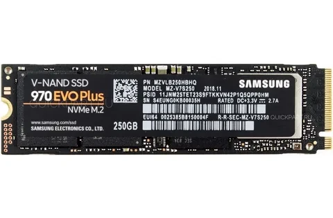 SSD M.2 2280 M PCI Express 3.0 x4 Samsung 250Gb 970 EVO Plus Series (MZ-V7S250BW) 3500/2300 MBps TLC RTL