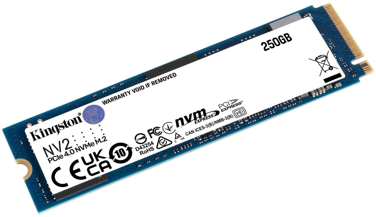 SSD M.2 2280 M PCI Express 4.0 x4 Kingston 250Gb SNV2S (SNV2S/250G) 3000/1300 MBps TLC