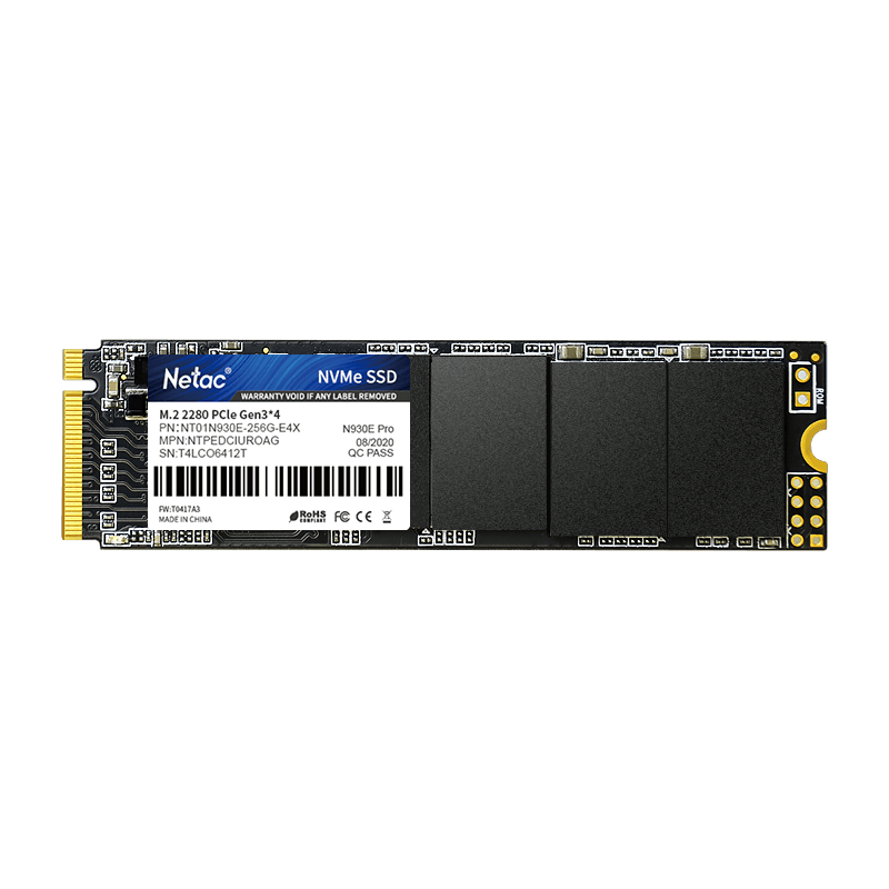 SSD M.2 2280 M PCI Express 3.0 x4 Netac 256GB N930E PRO (NT01N930E-256G-E4X) 1871/1145 MBps TLC