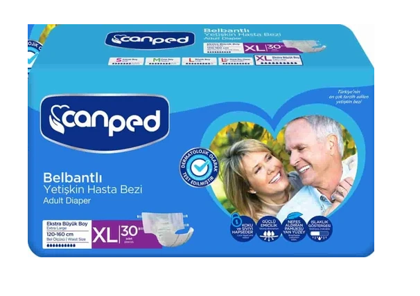 Подгузники для взрослых Canped AIO размер XL (120-160 см.), 30 шт., фото 2