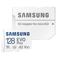 Карта памяти Samsung EVO Plus 2021 microSDXC 128GB + SD адаптер (MB-MC128KA)