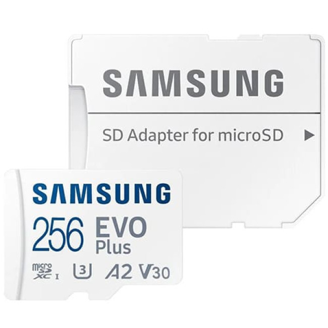 Карта памяти Samsung EVO Plus 2021 microSDXC 256GB + SD адаптер (MB-MC256KA) - фото 1 - id-p200952825
