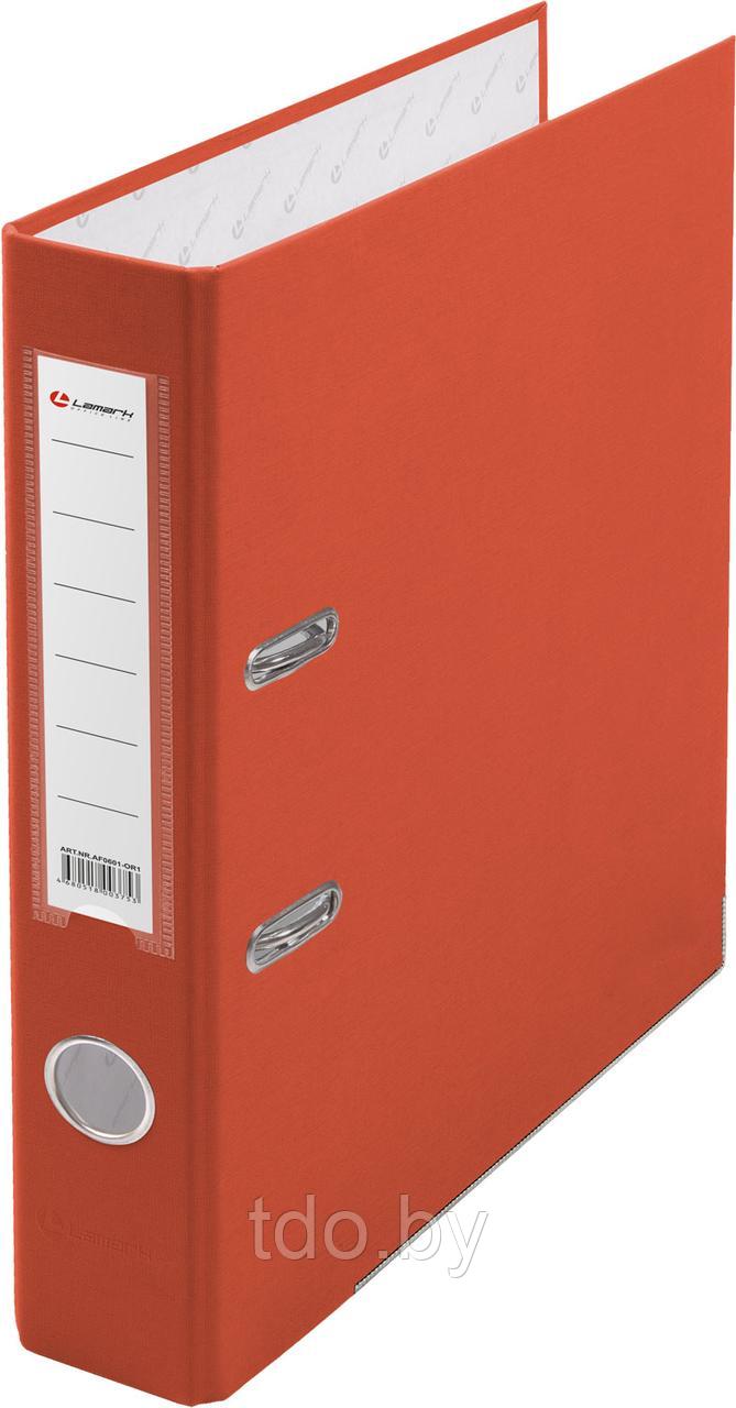 Папка-регистратор PP 50 мм оранжевый, метал.окантовка/карман, собранная - фото 8 - id-p200954162
