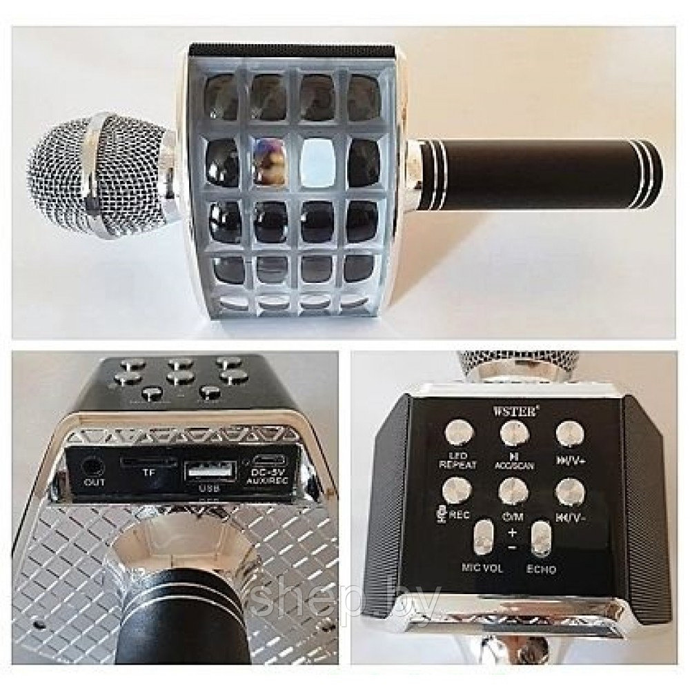 Беспроводной микрофон караоке Wster WS-868 (оригинал) - фото 10 - id-p200958713