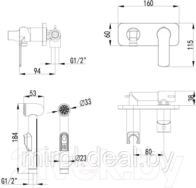 Гигиенический душ LEMARK Plus Grace LM1519C - фото 3 - id-p200964596