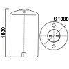 ЁМКОСТЬ ЦИЛИНДРИЧЕСКАЯ ВЕРТИКАЛЬНАЯ 1600 Л С ДЫХАТЕЛЬНЫМ КЛАПАНОМ, фото 4