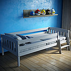 Кровать односпальная с бортиком и лестницей Эрни 90х200 с ящиками, фото 5