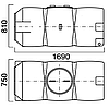 ЕМКОСТЬ ПРЯМОУГОЛЬНАЯ ГОРИЗОНТАЛЬНАЯ 800 Л С ДЫХАТЕЛЬНЫМ КЛАПАНОМ И СЛИВОМ, фото 5