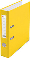 Папка-регистратор PP 50 мм желтый, метал.окантовка/карман, собранная