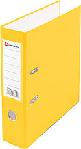 Папка-регистратор PP 80мм желтый, метал.окантовка/карман, собранная