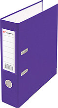 Папка-регистратор PP 80мм фиолетовый, метал.окантовка/карман, собранная
