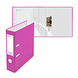 Папка-регистратор PP 80мм розовый, метал.окантовка/карман, собранная, фото 2