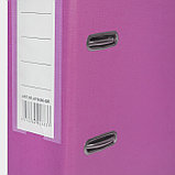 Папка-регистратор PP 80мм розовый, метал.окантовка/карман, собранная, фото 6