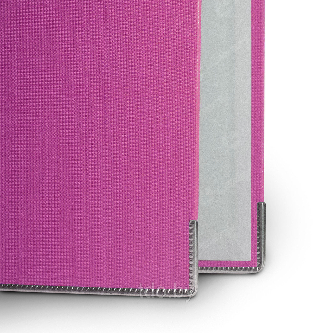 Папка-регистратор PP 80мм розовый, метал.окантовка/карман, собранная - фото 7 - id-p200954164