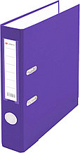Папка-регистратор PP 50мм фиолетовый, метал.окантовка/карман, собранная