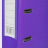 Папка-регистратор PP 50мм фиолетовый, метал.окантовка/карман, собранная, фото 7