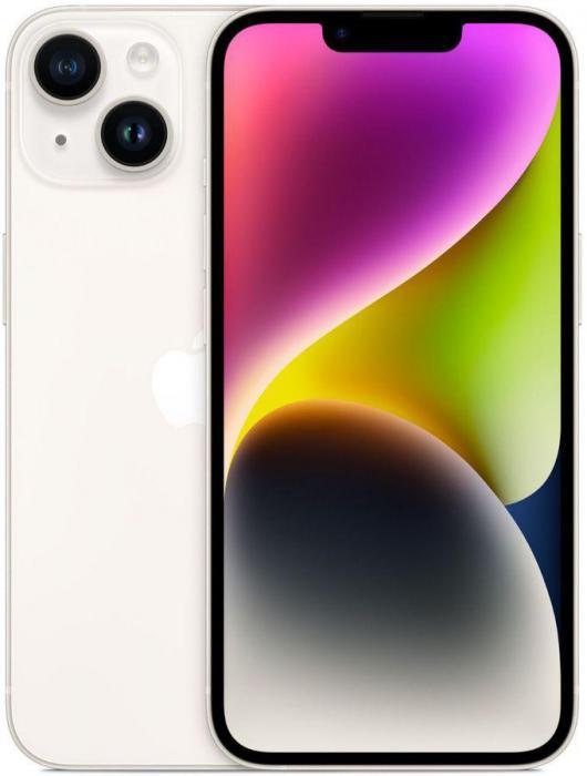 Смартфон Apple iPhone 14 128Gb, A2884, сияющая звезда - фото 1 - id-p200512463