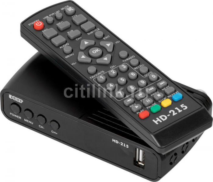 Ресивер DVB-T2 СИГНАЛ Эфир HD-215, черный - фото 1 - id-p200509300