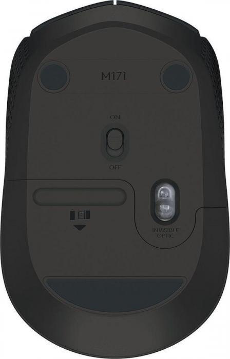 Мышь Logitech M171, оптическая, беспроводная, USB, черный и серый [910-004424] - фото 4 - id-p200509339