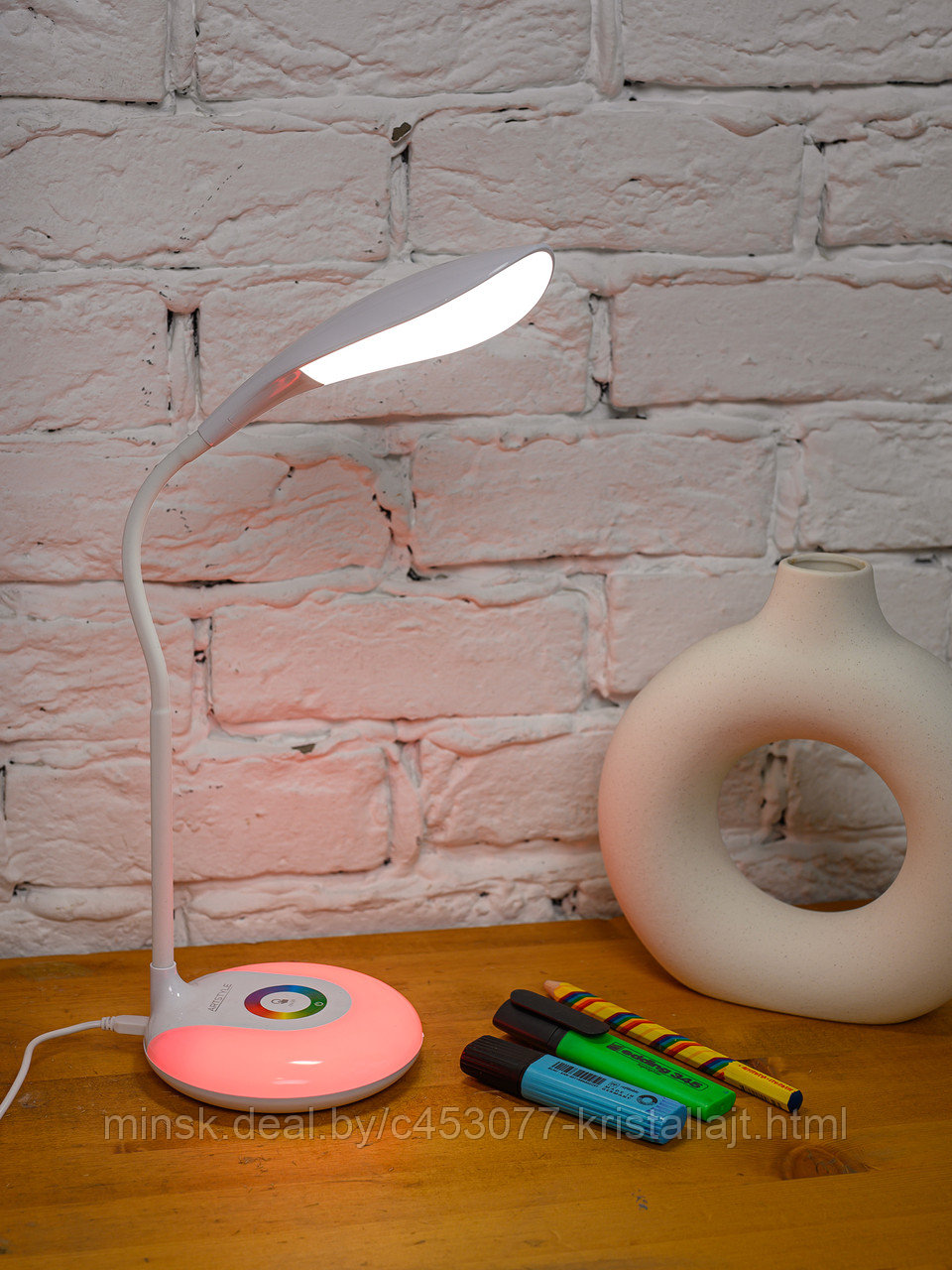 Настольная лампа Artstyle TL-330W, белый (с RGB-ночником) - фото 8 - id-p201060851