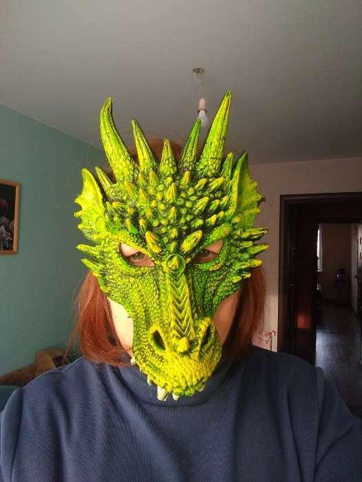Карнавальная маска «Дракон» зеленый - фото 2 - id-p201051974