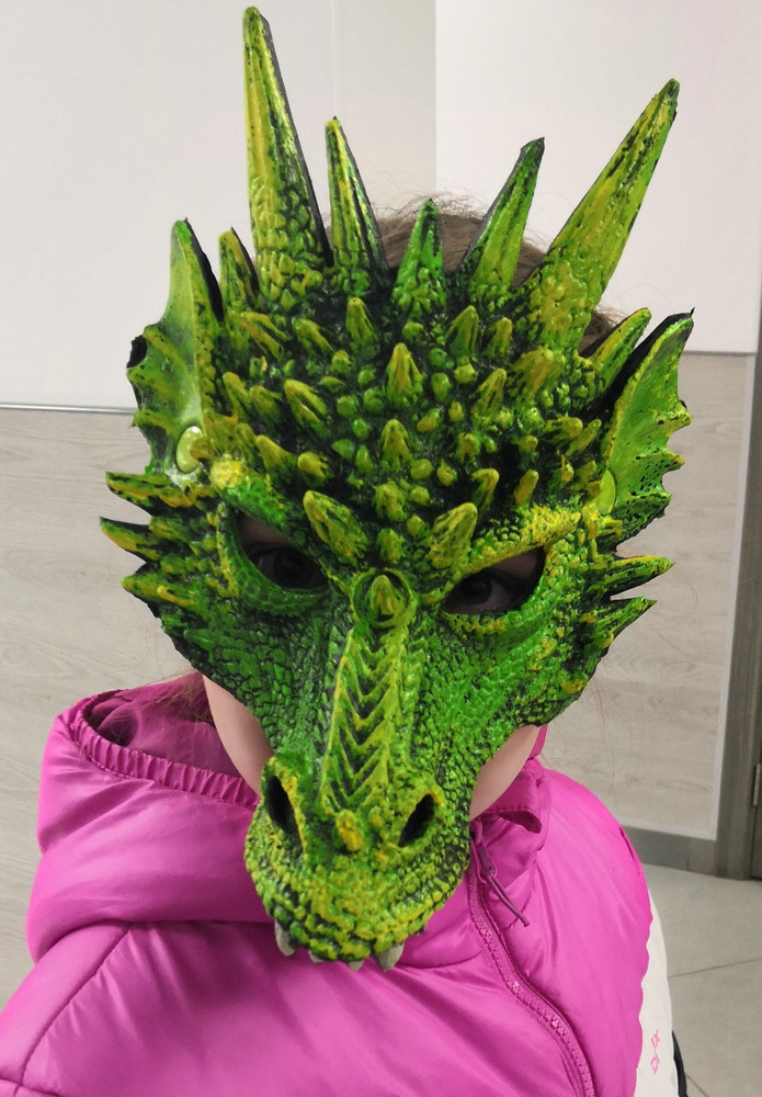 Карнавальная маска «Дракон» зеленый - фото 3 - id-p201051974